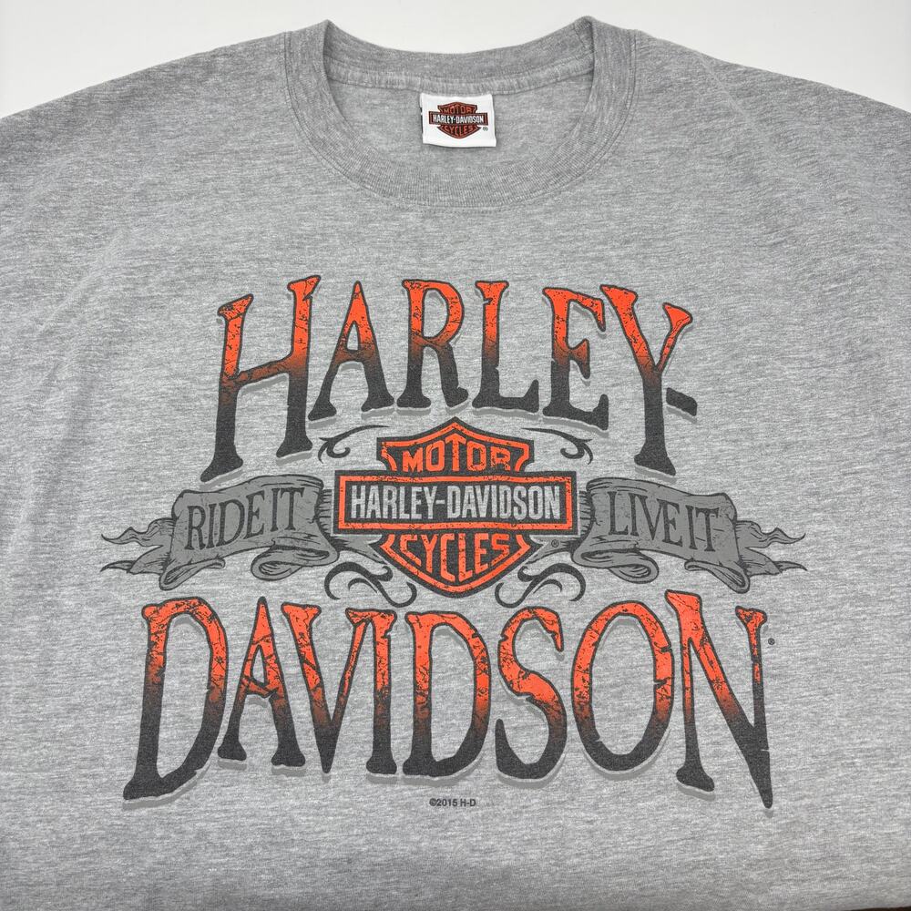 Harley Davidson‎ Large Gray Alamo City San Antonio Texas T-Shirt 2015